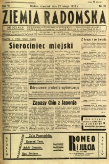 Ziemia Radomska, 1933, R. 6, nr 44