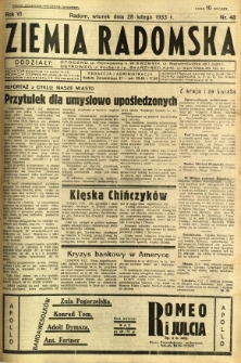 Ziemia Radomska, 1933, R. 6, nr 48