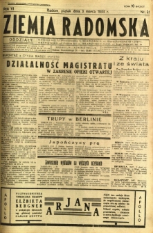 Ziemia Radomska, 1933, R. 6, nr 51