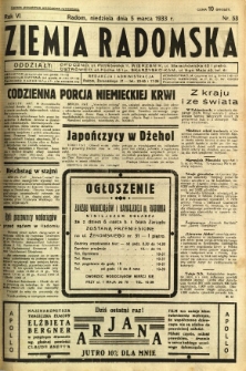 Ziemia Radomska, 1933, R. 6, nr 53