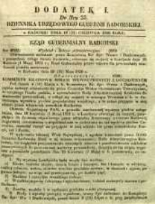Dziennik Urzędowy Gubernii Radomskiej, 1850, nr 25, dod. I