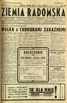 Ziemia Radomska, 1933, R. 6, nr 54