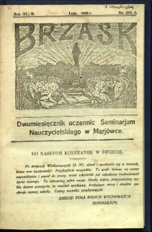 Brzask: Dwumiesięcznik uczennic Seminarium Nauczycielskiego w Mariówce, 1929, R. (6) 2, nr (21) 5