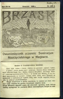 Brzask: Dwumiesięcznik uczennic Seminarium Nauczycielskiego w Mariówce, 1929, R. (6) 2, nr (22) 6
