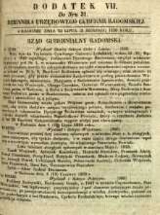 Dziennik Urzędowy Gubernii Radomskiej, 1850, nr 31, dod. VII