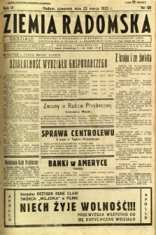 Ziemia Radomska, 1933, R. 6, nr 68