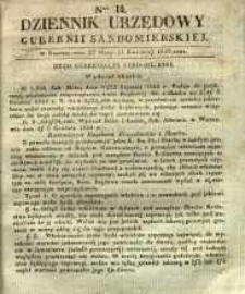 Dziennik Urzędowy Gubernii Sandomierskiej, 1842, nr 14
