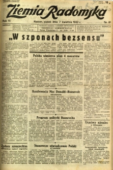 Ziemia Radomska, 1933, R. 6, nr 81