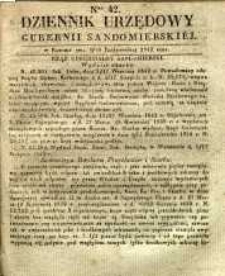 Dziennik Urzędowy Gubernii Sandomierskiej, 1842, nr 42