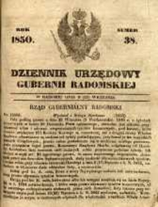 Dziennik Urzędowy Gubernii Radomskiej, 1850, nr 38