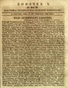 Dziennik Urzędowy Gubernii Radomskiej, 1850, nr 39, dod. V