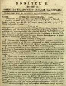 Dziennik Urzędowy Gubernii Radomskiej, 1850, nr 40, dod. II
