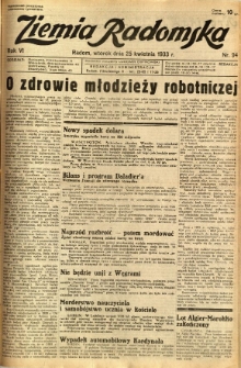 Ziemia Radomska, 1933, R. 6, nr 94