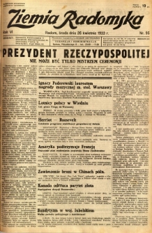 Ziemia Radomska, 1933, R. 6, nr 95