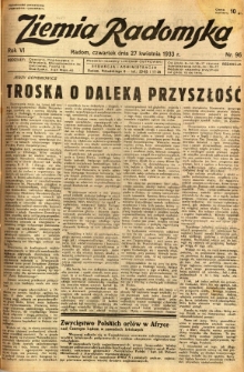 Ziemia Radomska, 1933, R. 6, nr 96