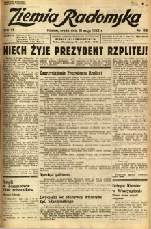 Ziemia Radomska, 1933, R. 6, nr 106