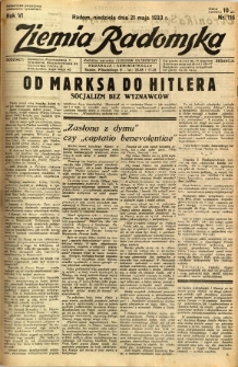 Ziemia Radomska, 1933, R. 6, nr 116