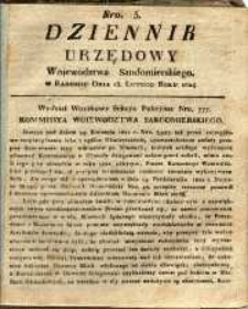 Dziennik Urzędowy Województwa Sandomierskiego, 1824, nr 5