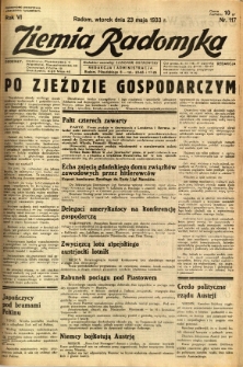 Ziemia Radomska, 1933, R. 6, nr 117