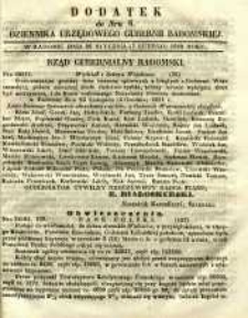 Dziennik Urzędowy Gubernii Radomskiej, 1852, nr 6, dod. I