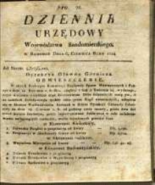 Dziennik Urzędowy Województwa Sandomierskeigo, 1824, nr 21