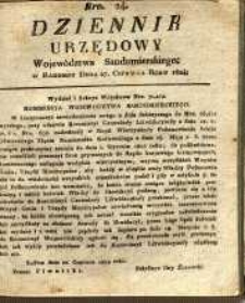 Dziennik Urzędowy Województwa Sandomierskeigo, 1824, nr 24