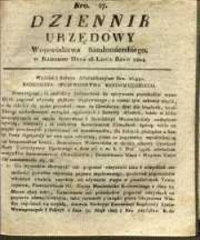 Dziennik Urzędowy Województwa Sandomierskeigo, 1824, nr 27