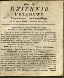 Dziennik Urzędowy Województwa Sandomierskeigo, 1824, nr 29