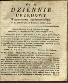 Dziennik Urzędowy Województwa Sandomierskeigo, 1824, nr 29