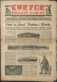 Kuryer Literacko Naukowy, 1932, R. 9, nr 27