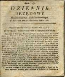 Dziennik Urzędowy Województwa Sandomierskeigo, 1824, nr 47
