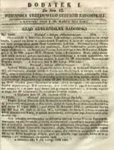 Dziennik Urzędowy Gubernii Radomskiej, 1852, nr 12, dod. I