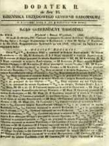 Dziennik Urzędowy Gubernii Radomskiej, 1852, nr 16, dod. II