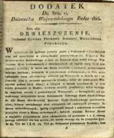Dziennik Urzędowy Województwa Sandomierskiego, 1825, nr 12, dod.