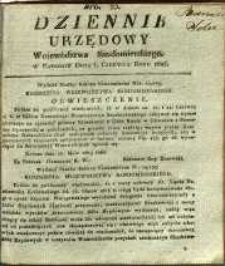Dziennik Urzędowy Województwa Sandomierskiego, 1825, nr 23