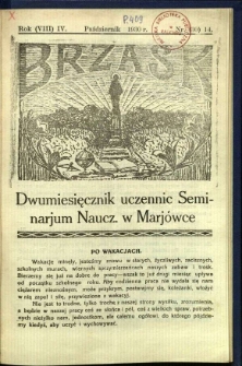 Brzask: Dwumiesięcznik uczennic Seminarium Nauczycielskiego w Mariówce, 1930, R. (8) 4, nr (30) 14
