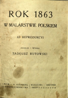 Rok 1863 w malarstwie polskiem