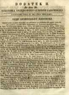 Dziennik Urzędowy Gubernii Radomskiej, 1852, nr 30, dod. II