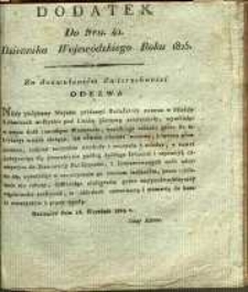 Dziennik Urzędowy Województwa Sandomierskiego, 1825, nr 42, dod.