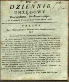 Dziennik Urzędowy Województwa Sandomierskiego, 1825, nr 47
