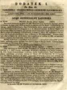 Dziennik Urzędowy Gubernii Radomskiej, 1852, nr 42, dod. I