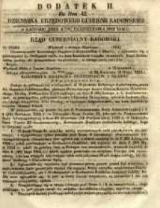 Dziennik Urzędowy Gubernii Radomskiej, 1852, nr 42, dod. II