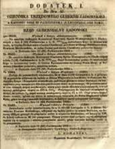 Dziennik Urzędowy Gubernii Radomskiej, 1852, nr 45, dod. I