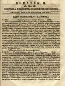 Dziennik Urzędowy Gubernii Radomskiej, 1852, nr 46, dod. II