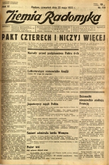 Ziemia Radomska, 1933, R. 6, nr 119