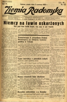 Ziemia Radomska, 1933, R. 6, nr 125