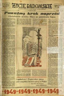 Życie Radomskie, 1949, nr 1