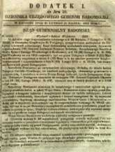 Dziennik Urzędowy Gubernii Radomskiej, 1853, nr 10, dod. I