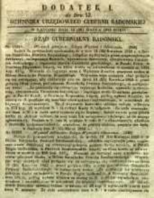 Dziennik Urzędowy Gubernii Radomskiej, 1853, nr 13, dod. I