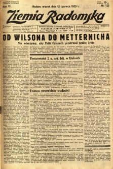 Ziemia Radomska, 1933, R. 6, nr 133
